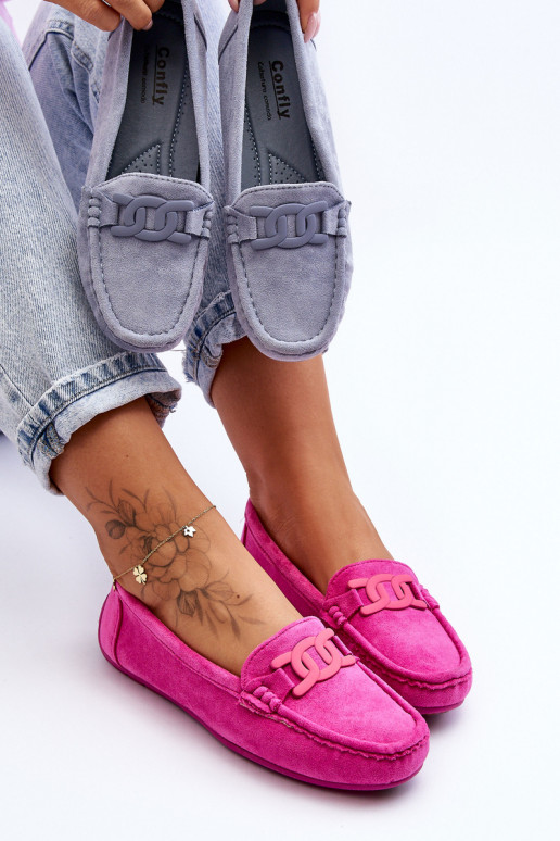 Stilīgasrnas Zamšādas mokasīni Rozā krāsas Rabell