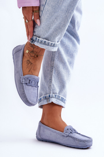   Zamšādas mokasīni Zilas krāsas Rabell 2