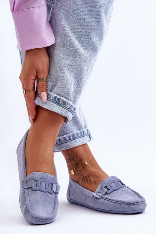   Zamšādas mokasīni Zilas krāsas Rabell