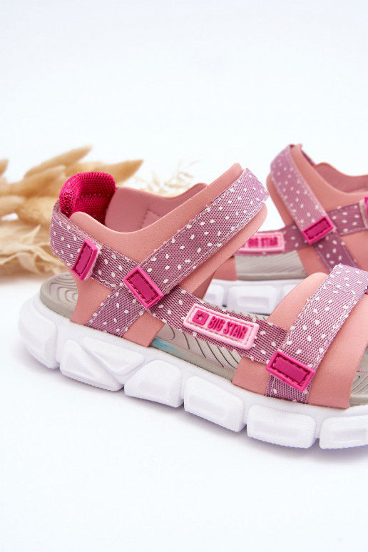 Bērnu sandales ar lipīgām aizdarēm Big Star LL374202 Rozā krāsas Bērnu sandales ar lipīgām aizdarēm Big Star LL374202 Rozā krāsas