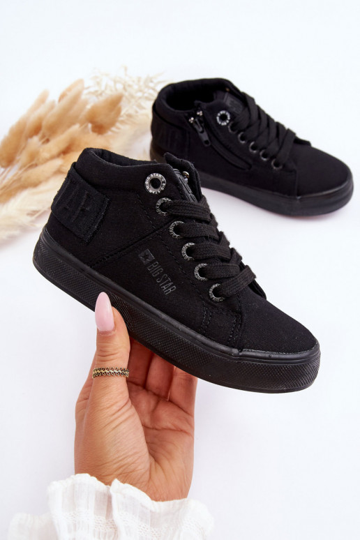 Bērnu apavi Klasiska modeļa tõmblukuga Big Star LL374001 melnas krāsas