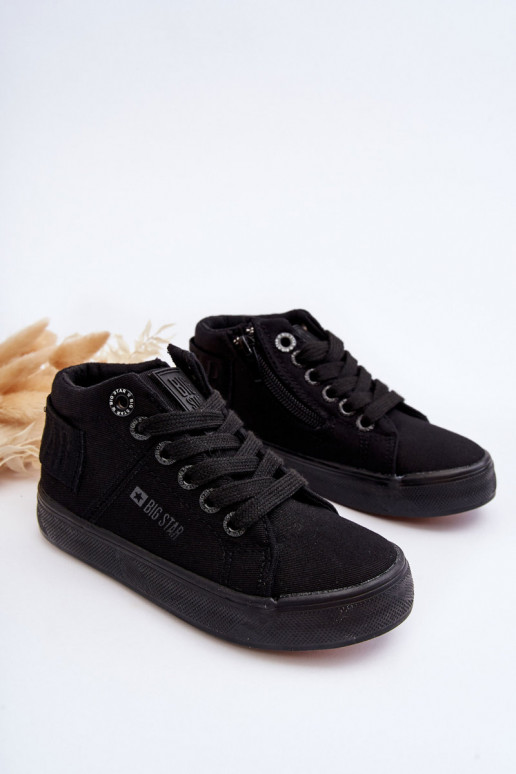 Bērnu apavi Klasiska modeļa tõmblukuga Big Star LL374001 melnas krāsas