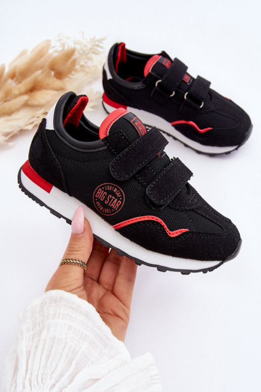 Bērnu kedu modeļu apavi Memory Foam System Big Star LL374179 melnas krāsas