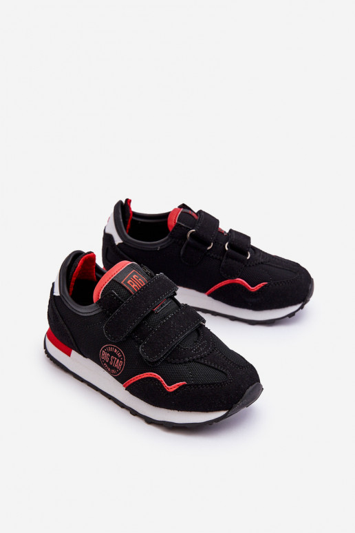 Bērnu kedu modeļu apavi Memory Foam System Big Star LL374179 melnas krāsas