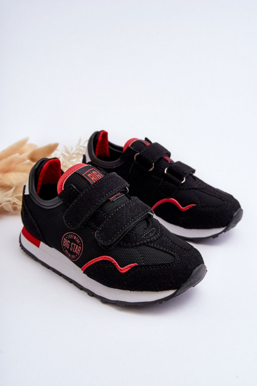 Bērnu kedu modeļu apavi Memory Foam System Big Star LL374179 melnas krāsas