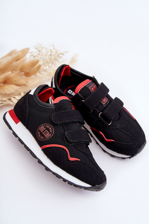 Bērnu kedu modeļu apavi Memory Foam System Big Star LL374179 melnas krāsas