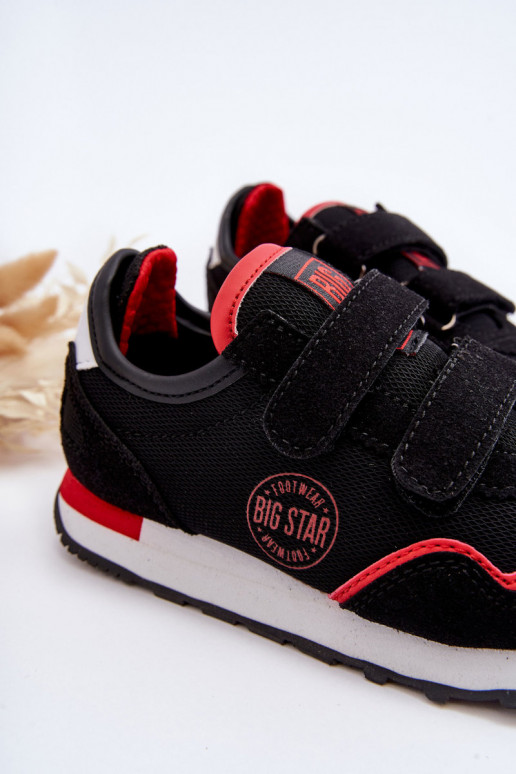Bērnu kedu modeļu apavi Memory Foam System Big Star LL374179 melnas krāsas