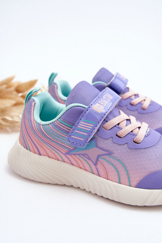Bērnu sporta apavi Memory Foam System Big Star LL374151 Violeta krāsa