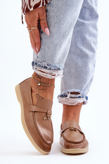 Klasiska modeļa sieviešu mokasīni brūnas krāsas Cortez 2