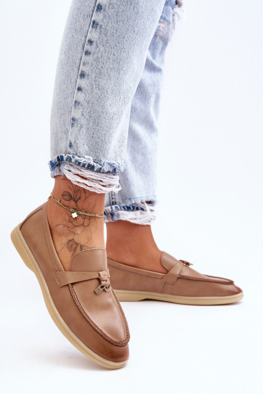 Klasiska modeļa sieviešu mokasīni brūnas krāsas Cortez Klasiska modeļa sieviešu mokasīni brūnas krāsas Cortez