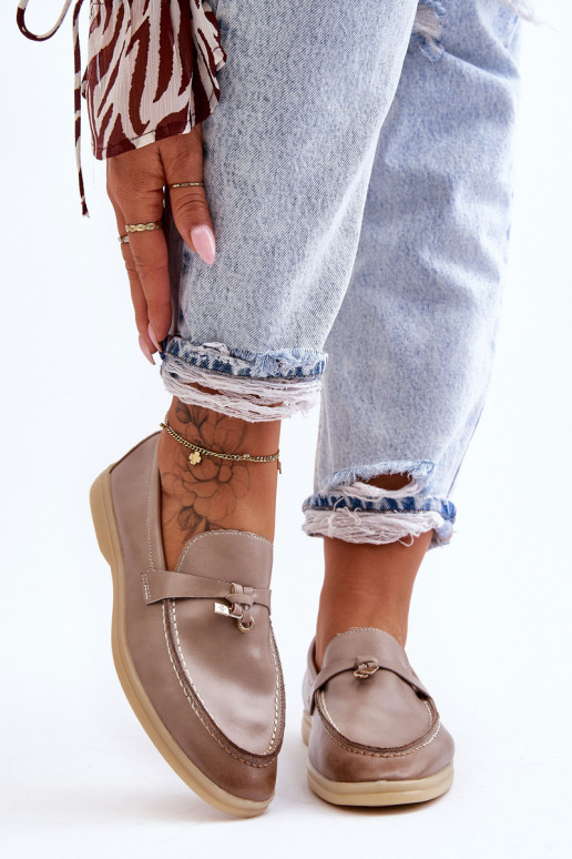 Klasiska modeļa sieviešu mokasīni Pelēkas krāsas Cortez Klasiska modeļa sieviešu mokasīni Pelēkas krāsas Cortez