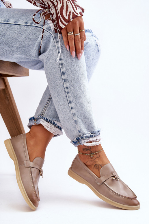 Klasiska modeļa sieviešu mokasīni Pelēkas krāsas Cortez Klasiska modeļa sieviešu mokasīni Pelēkas krāsas Cortez