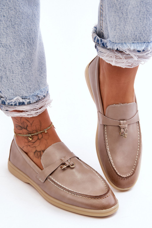 Klasiska modeļa sieviešu mokasīni Pelēkas krāsas Cortez Klasiska modeļa sieviešu mokasīni Pelēkas krāsas Cortez