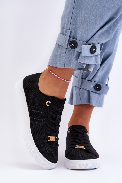 šņorējami brīvā laika apavi melnas krāsas Etna