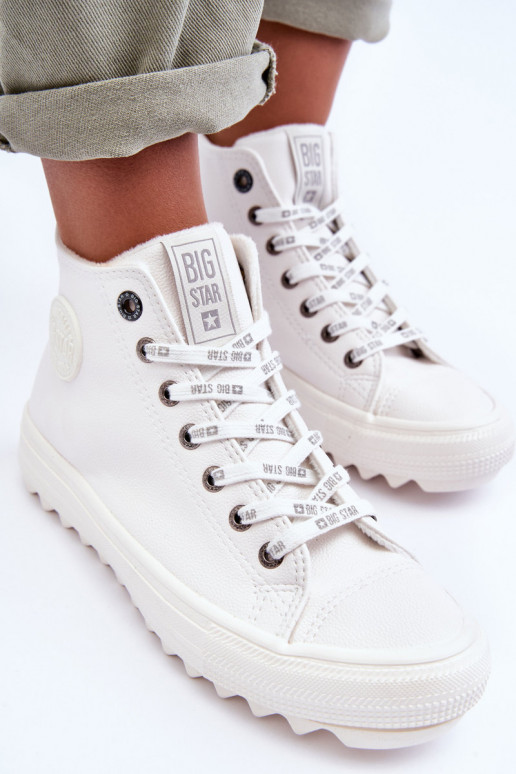 sieviešu puszābaki Big Star siltināti baltas krāsas GG274108