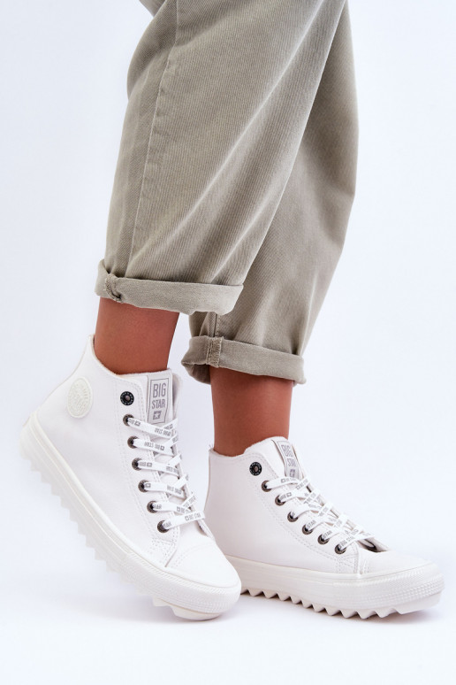 sieviešu puszābaki Big Star siltināti baltas krāsas GG274108