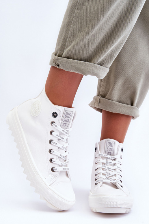 sieviešu puszābaki Big Star siltināti baltas krāsas GG274108