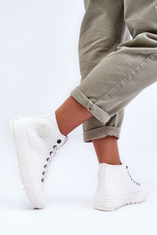 sieviešu puszābaki Big Star siltināti baltas krāsas GG274108