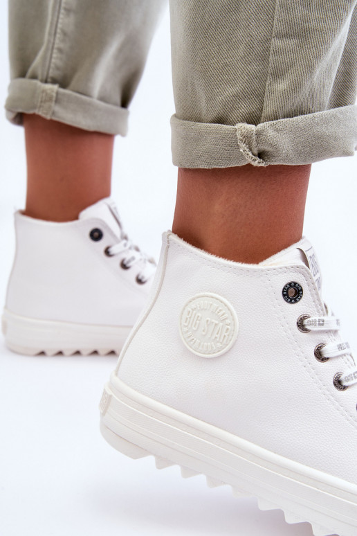 sieviešu puszābaki Big Star siltināti baltas krāsas GG274108