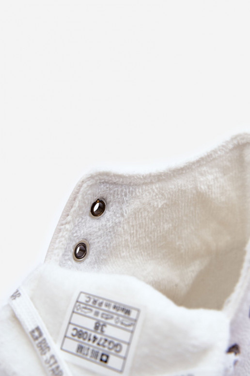 sieviešu puszābaki Big Star siltināti baltas krāsas GG274108