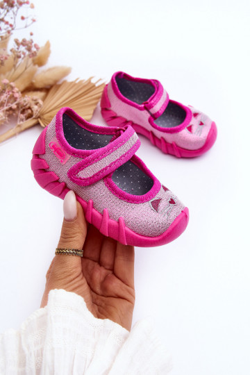 Čības/balerīnu kurpes spīdīgs Befado 109P235 Rozā krāsas 2