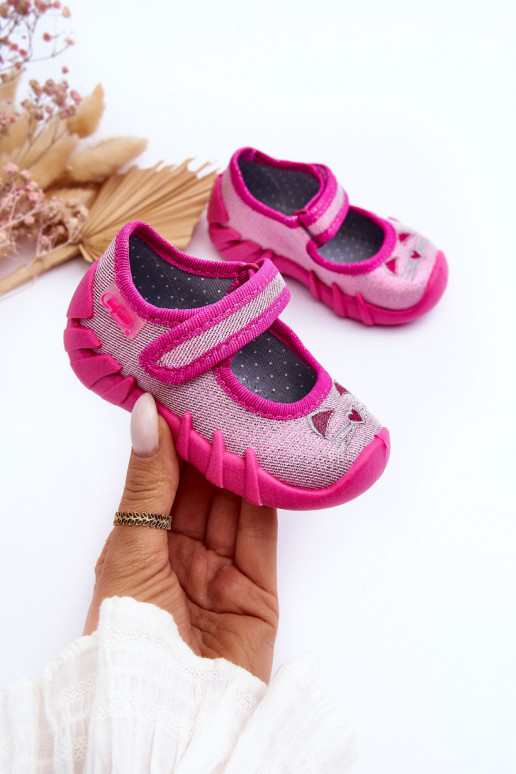 Čības/balerīnu kurpes spīdīgs Befado 109P235 Rozā krāsas