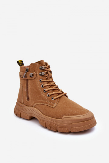 siltināti zamšādas Sieviešu puszābaki brūnas krāsas Jailina