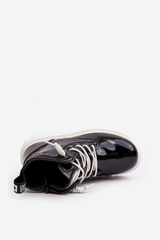 siltināti Laque Sieviešu puszābaki Bērnu apavi Big Star MM374147 melnas krāsas siltināti Laque Sieviešu puszābaki Bērnu apavi Big Star MM374147 melnas krāsas