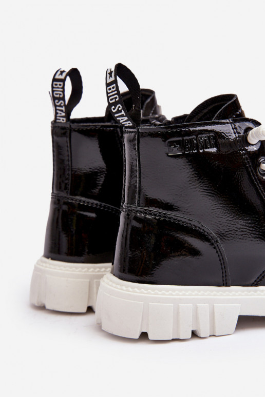 siltināti Laque Sieviešu puszābaki Bērnu apavi Big Star MM374147 melnas krāsas siltināti Laque Sieviešu puszābaki Bērnu apavi Big Star MM374147 melnas krāsas