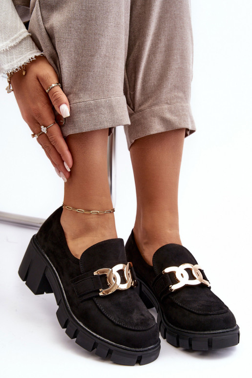 zamšādas apavi ar ornamentiem melnas krāsas Rullenes zamšādas apavi ar ornamentiem melnas krāsas Rullenes