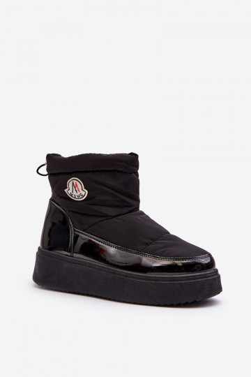 sniega apavi ar platformu melnas krāsas Gattea