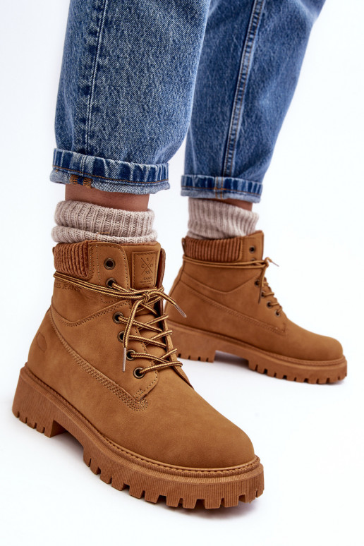 Silti sieviešu zābaki brūnas krāsas Cross Jeans MM2R4011C Silti sieviešu zābaki brūnas krāsas Cross Jeans MM2R4011C
