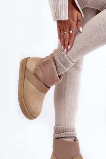 sniega apavi siltināti ar platformu smilšu krāsas Big Star MM274152 2