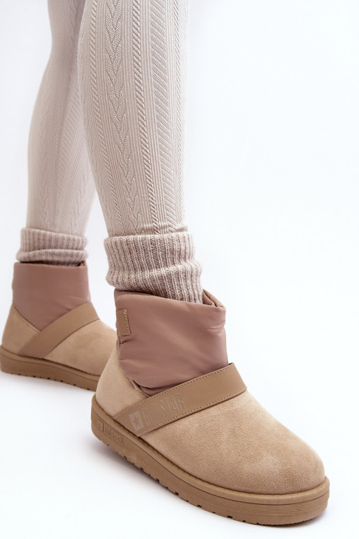 sniega apavi siltināti ar platformu smilšu krāsas Big Star MM274152