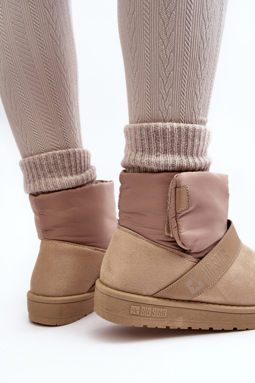 sniega apavi siltināti ar platformu smilšu krāsas Big Star MM274152