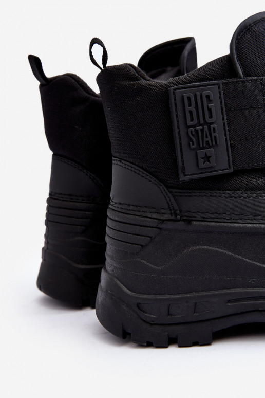 Sniega apavi ar lipīgām aizdarēm siltināti melnas krāsas Big Star MM374122