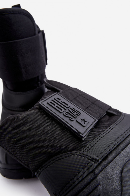 Sniega apavi ar lipīgām aizdarēm siltināti melnas krāsas Big Star MM374122