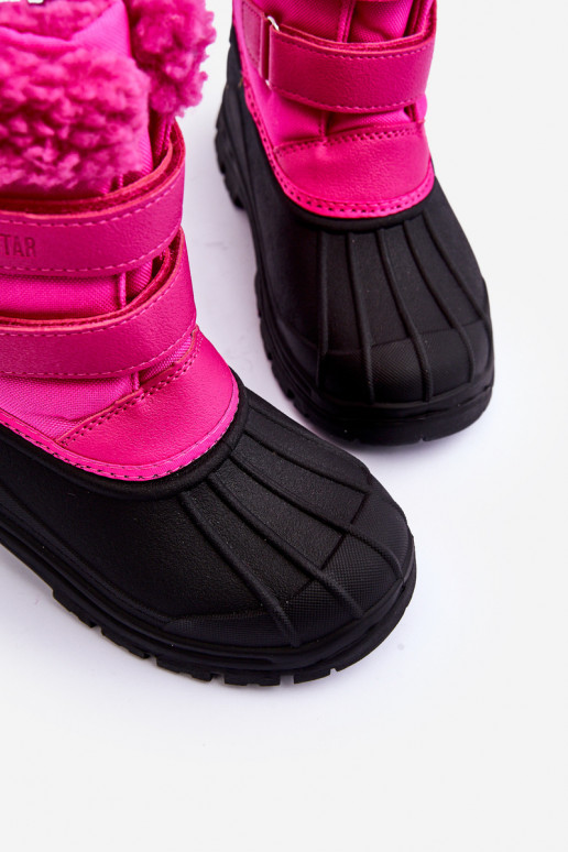 Sniega apavi ar lipīgām aizdarēm Big Star rozā krāsas MM374112