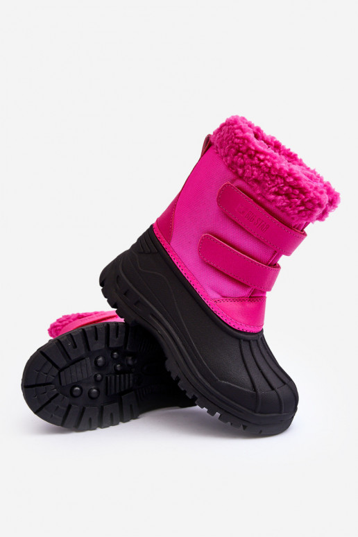 Sniega apavi ar lipīgām aizdarēm Big Star rozā krāsas MM374112