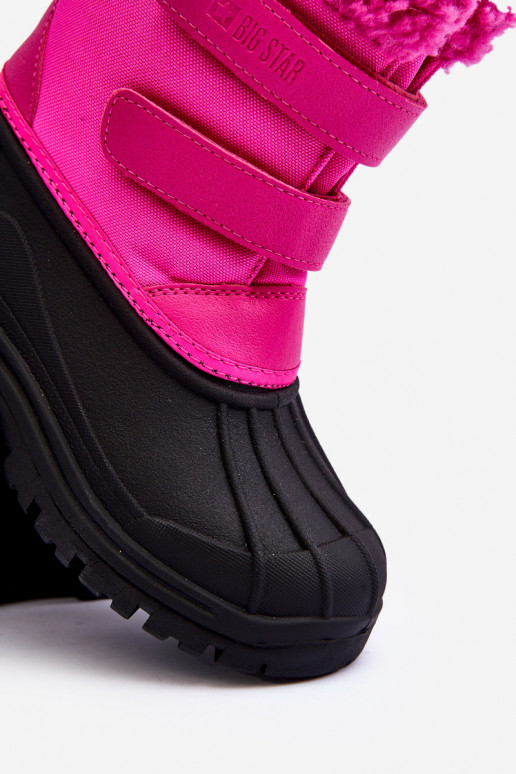 Sniega apavi ar lipīgām aizdarēm Big Star rozā krāsas MM374112