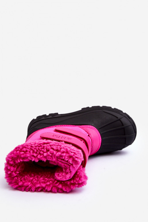 Sniega apavi ar lipīgām aizdarēm Big Star rozā krāsas MM374112