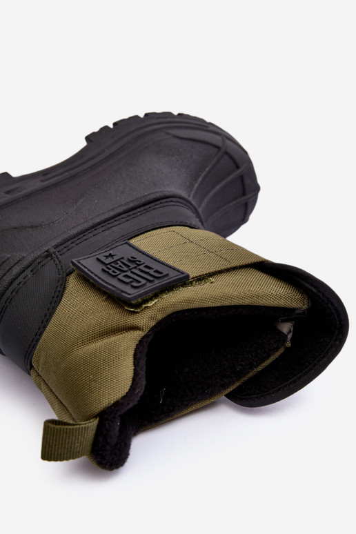 Sniega apavi ar lipīgām aizdarēm siltināti Haki krāsas Big Star MM374123 Sniega apavi ar lipīgām aizdarēm siltināti Haki krāsas Big Star MM374123