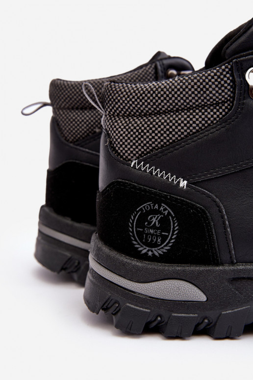 pārgājienu zābaki apavi šņorējami melnas krāsas Salomene