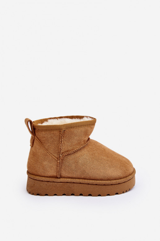 Sniega apavi Sieviešu puszābaki siltināti brūnas krāsas Nallita Sniega apavi Sieviešu puszābaki siltināti brūnas krāsas Nallita