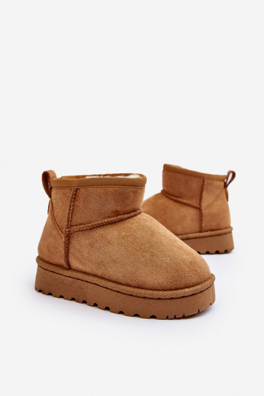 Sniega apavi Sieviešu puszābaki siltināti brūnas krāsas Nallita Sniega apavi Sieviešu puszābaki siltināti brūnas krāsas Nallita