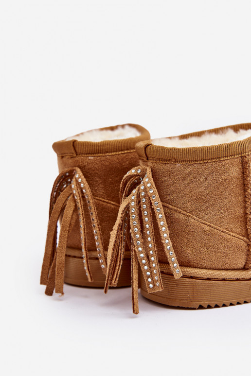 Bērnu ziemas apavi ar bārkstīm brūnas krāsas Mikyla Bērnu ziemas apavi ar bārkstīm brūnas krāsas Mikyla