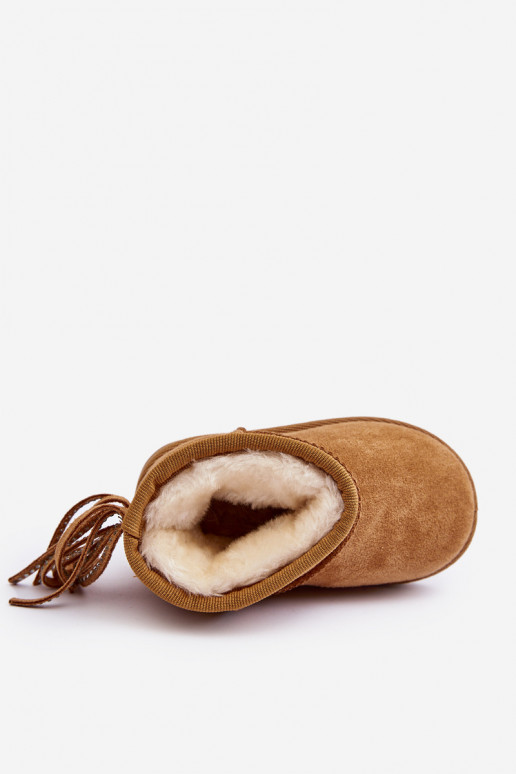 Bērnu ziemas apavi ar bārkstīm brūnas krāsas Mikyla Bērnu ziemas apavi ar bārkstīm brūnas krāsas Mikyla