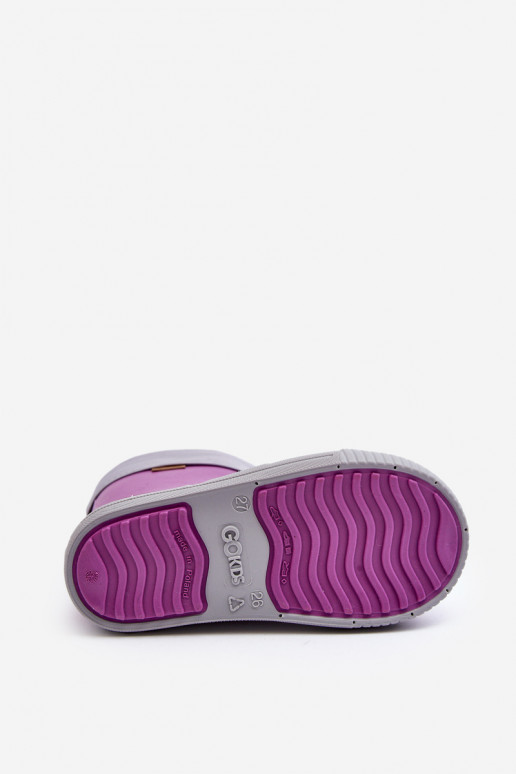 Bērnu gumijas zābaki ar apsildi Snow Wave Gokids 981 Purple Bērnu gumijas zābaki ar apsildi Snow Wave Gokids 981 Purple