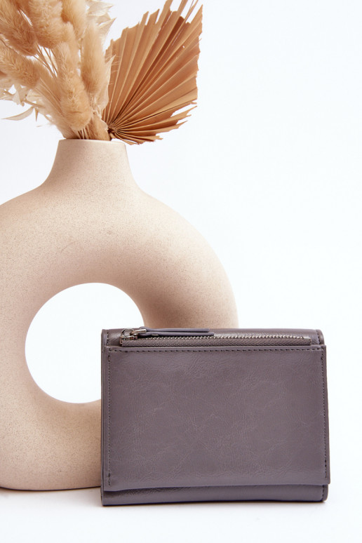 Joanela sieviešu maks no pelēkas eko ādas