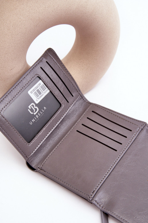 Joanela sieviešu maks no pelēkas eko ādas